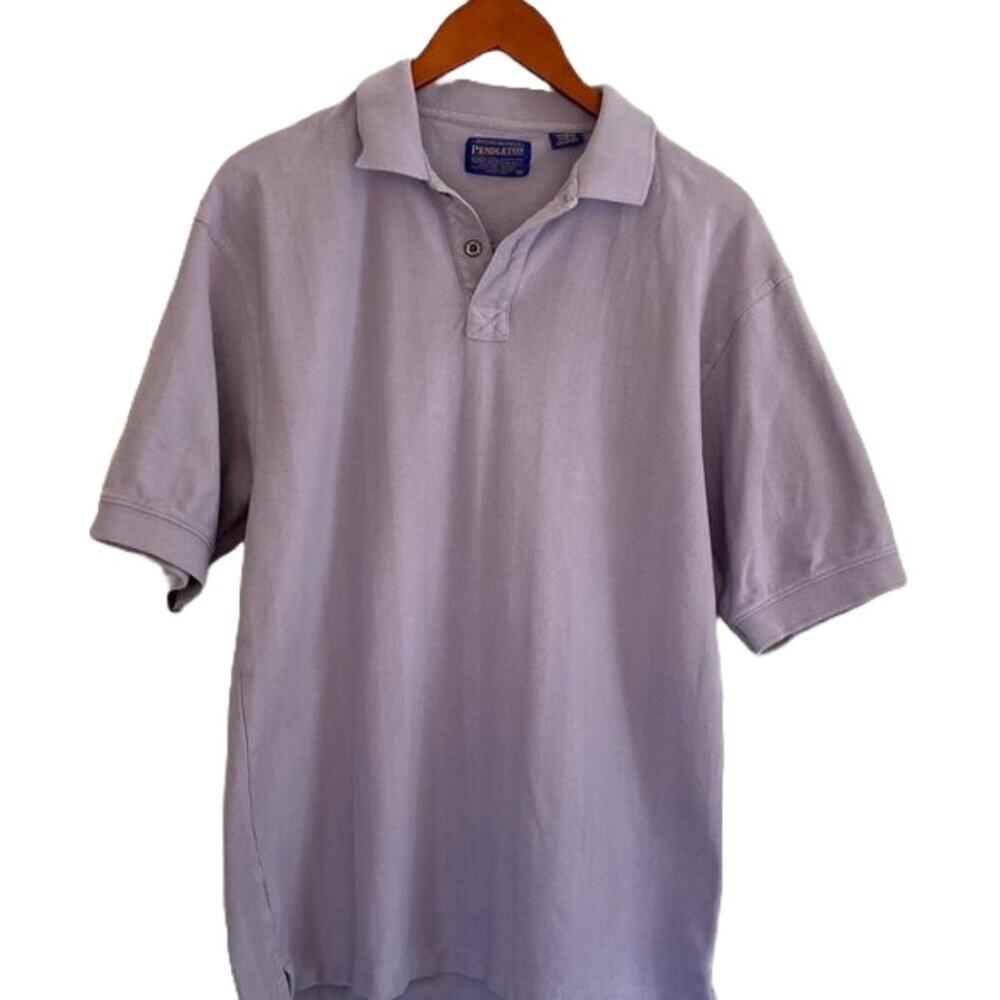 Vintage Pendleton Lavender Short Sleeve Polo Shirt, Preppy, Y2K, Golf, M